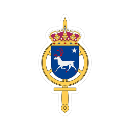 Norra underhållsregementet vapen (Sweden) (Coat of Arms) STICKER Vinyl Kiss-Cut Decal 3 Inch White - The Sticker Space