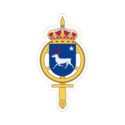 Norra underhållsregementet vapen (Sweden) (Coat of Arms) STICKER Vinyl Kiss-Cut Decal 6 Inch White - The Sticker Space
