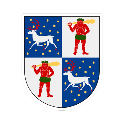 Norrbotten län vapen (Sweden) (Coat of Arms) STICKER Vinyl Kiss-Cut Decal 2 Inch White - The Sticker Space