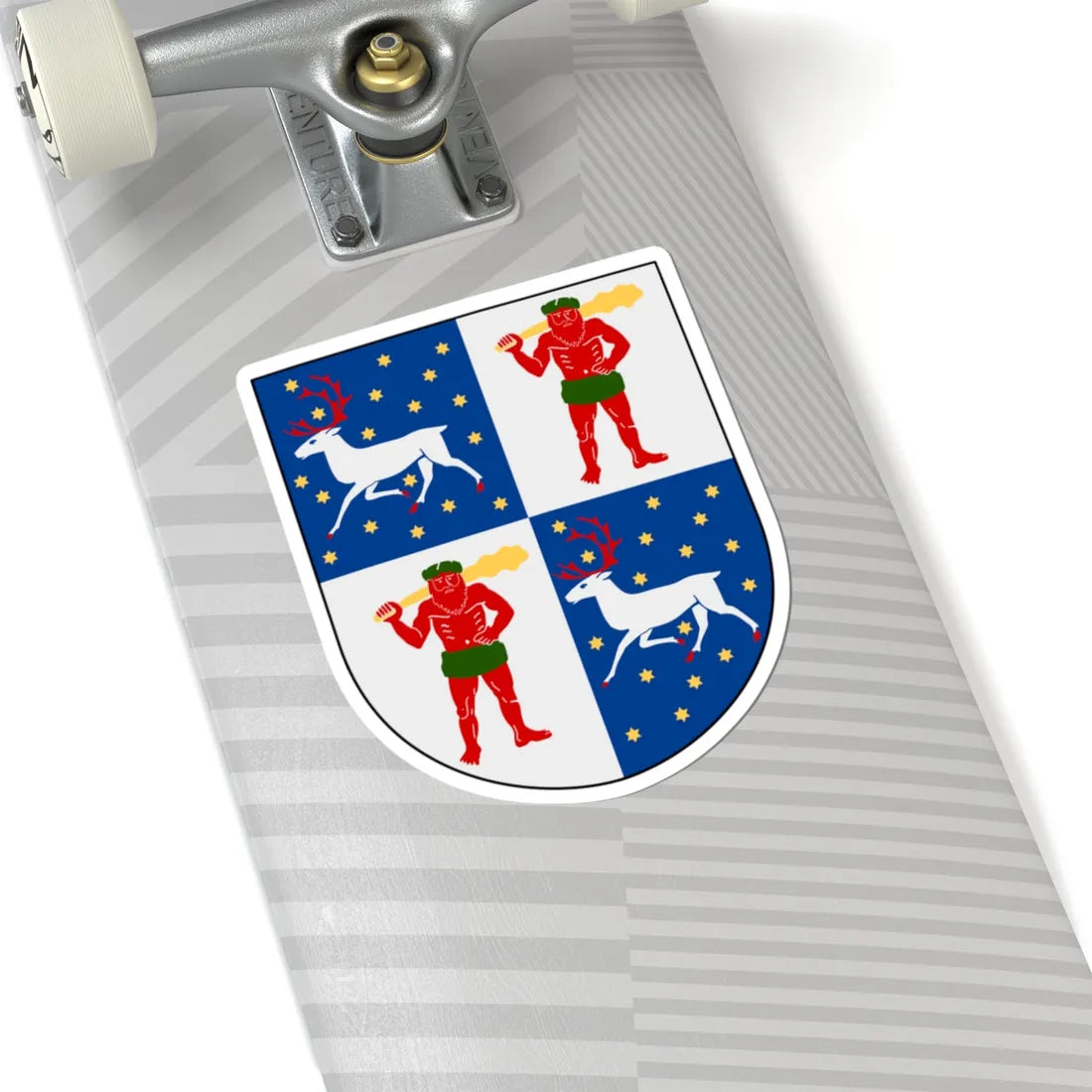 Norrbotten län vapen (Sweden) (Coat of Arms) STICKER Vinyl Kiss-Cut Decal - The Sticker Space