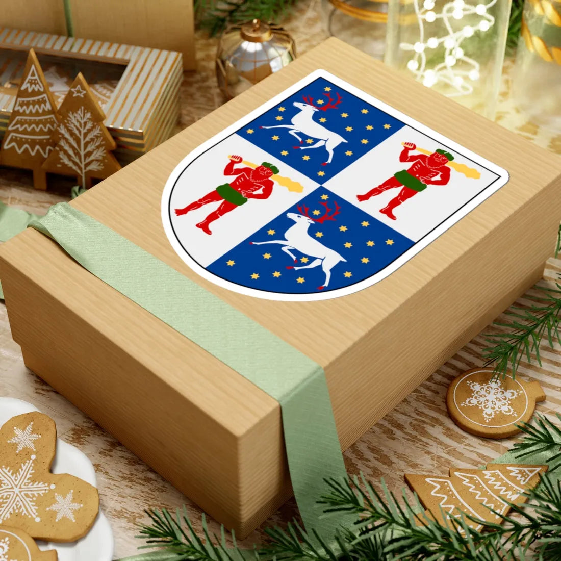 Norrbotten län vapen (Sweden) (Coat of Arms) STICKER Vinyl Kiss-Cut Decal - The Sticker Space