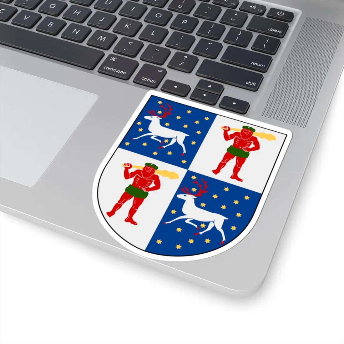 Norrbotten län vapen (Sweden) (Coat of Arms) STICKER Vinyl Kiss-Cut Decal - The Sticker Space