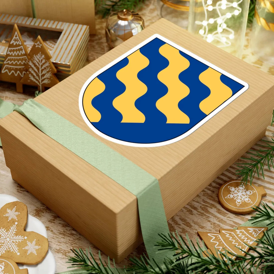 Norrbotten vapen (Sweden) (Coat of Arms) STICKER Vinyl Kiss-Cut Decal - The Sticker Space