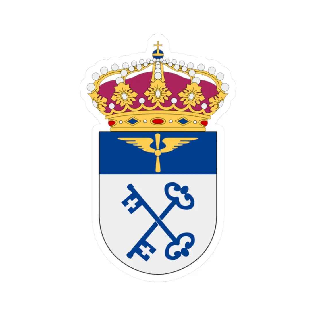 Norrbottens flygflottilj vapen (Sweden) (Coat of Arms) STICKER Vinyl Kiss-Cut Decal 2 Inch White - The Sticker Space