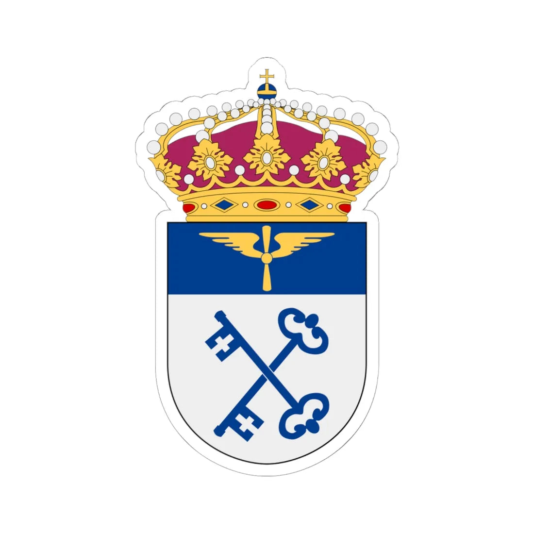 Norrbottens flygflottilj vapen (Sweden) (Coat of Arms) STICKER Vinyl Kiss-Cut Decal 6 Inch White - The Sticker Space