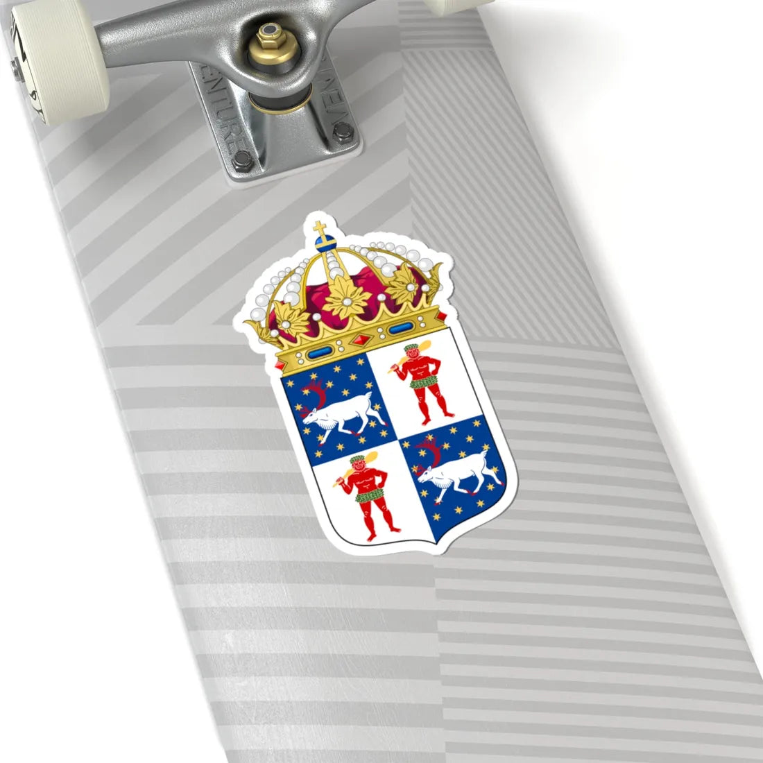 Norrbottens läns vapen crowned (Sweden) (Coat of Arms) STICKER Vinyl Kiss-Cut Decal - The Sticker Space