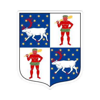 Norrbottens läns vapen (Sweden) (Coat of Arms) STICKER Vinyl Kiss-Cut Decal 3 Inch White - The Sticker Space