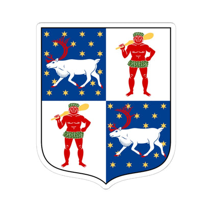 Norrbottens läns vapen (Sweden) (Coat of Arms) STICKER Vinyl Kiss-Cut Decal 6 Inch White - The Sticker Space