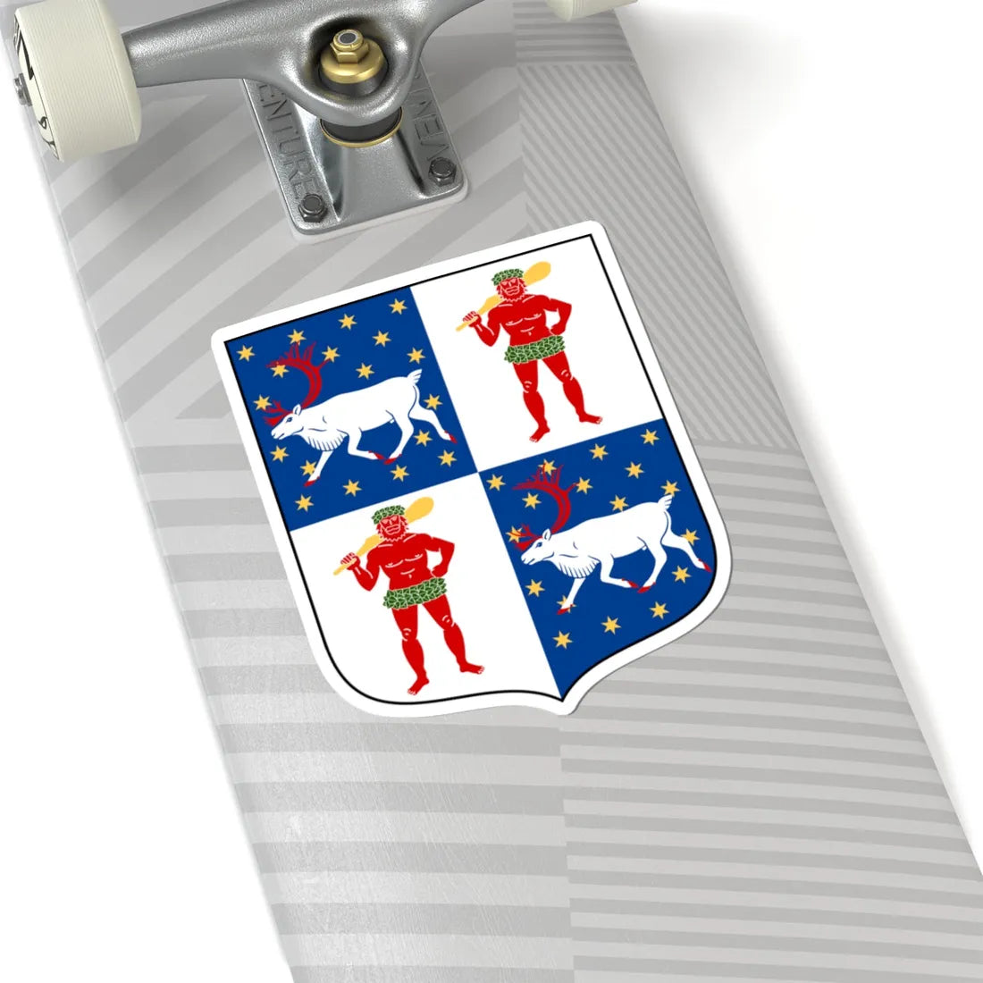 Norrbottens läns vapen (Sweden) (Coat of Arms) STICKER Vinyl Kiss-Cut Decal - The Sticker Space