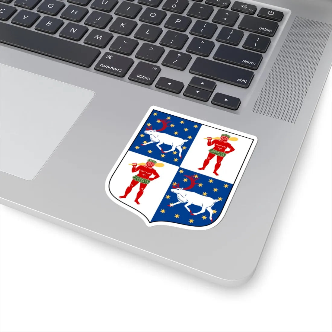 Norrbottens läns vapen (Sweden) (Coat of Arms) STICKER Vinyl Kiss-Cut Decal - The Sticker Space
