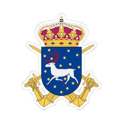 Norrbottens pansarbataljon vapen (Sweden) (Coat of Arms) STICKER Vinyl Kiss-Cut Decal 6 Inch White - The Sticker Space
