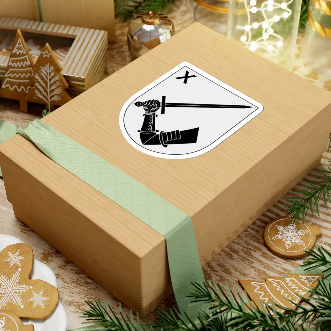 Norrbottens regemente 191. mekaniserade bataljonen 1910. stabs- och understödsskompaniet vapen (Sweden) (Coat of Arms) STICKER Vinyl Kiss-Cut Decal - The Sticker Space