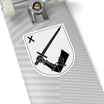 Norrbottens regemente 191. mekaniserade bataljonen 1910. stabs- och understödsskompaniet vapen (Sweden) (Coat of Arms) STICKER Vinyl Kiss-Cut Decal - The Sticker Space