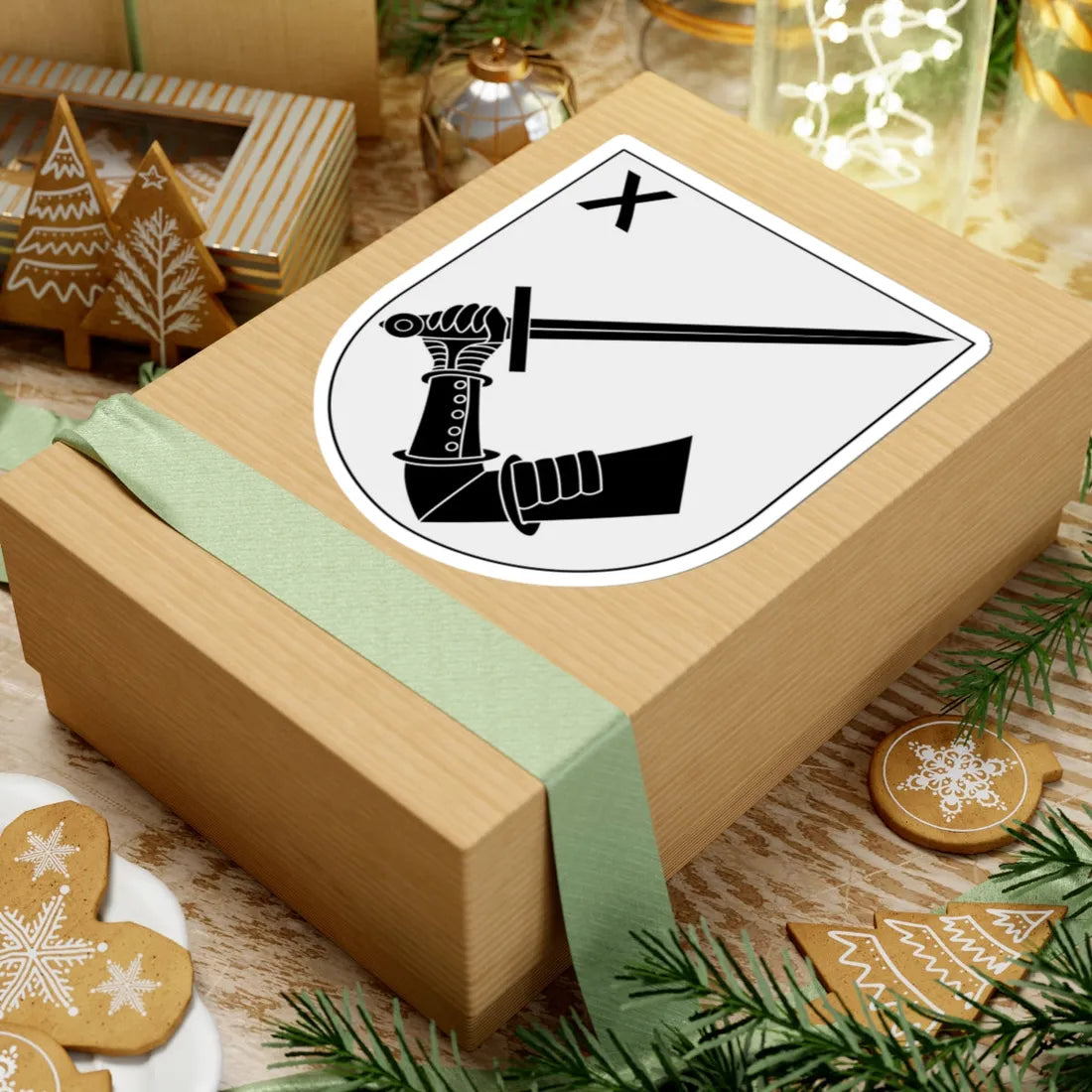 Norrbottens regemente 191. mekaniserade bataljonen 1910. stabs- och understödsskompaniet vapen (Sweden) (Coat of Arms) STICKER Vinyl Kiss-Cut Decal - The Sticker Space