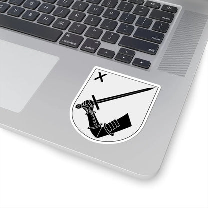 Norrbottens regemente 191. mekaniserade bataljonen 1910. stabs- och understödsskompaniet vapen (Sweden) (Coat of Arms) STICKER Vinyl Kiss-Cut Decal - The Sticker Space