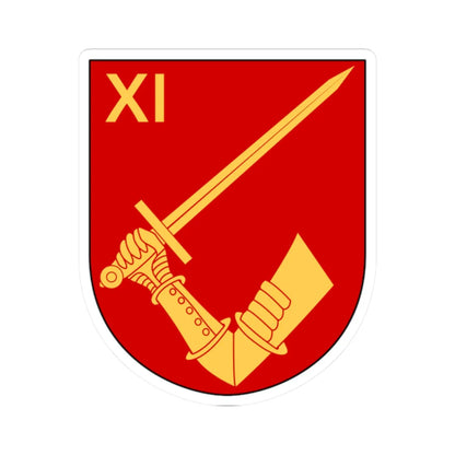 Norrbottens regemente 191. mekaniserade bataljonen 1911. pansarskyttekompaniet vapen (Sweden) (Coat of Arms) STICKER Vinyl Kiss-Cut Decal 2 Inch White - The Sticker Space