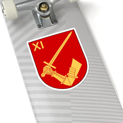 Norrbottens regemente 191. mekaniserade bataljonen 1911. pansarskyttekompaniet vapen (Sweden) (Coat of Arms) STICKER Vinyl Kiss-Cut Decal - The Sticker Space