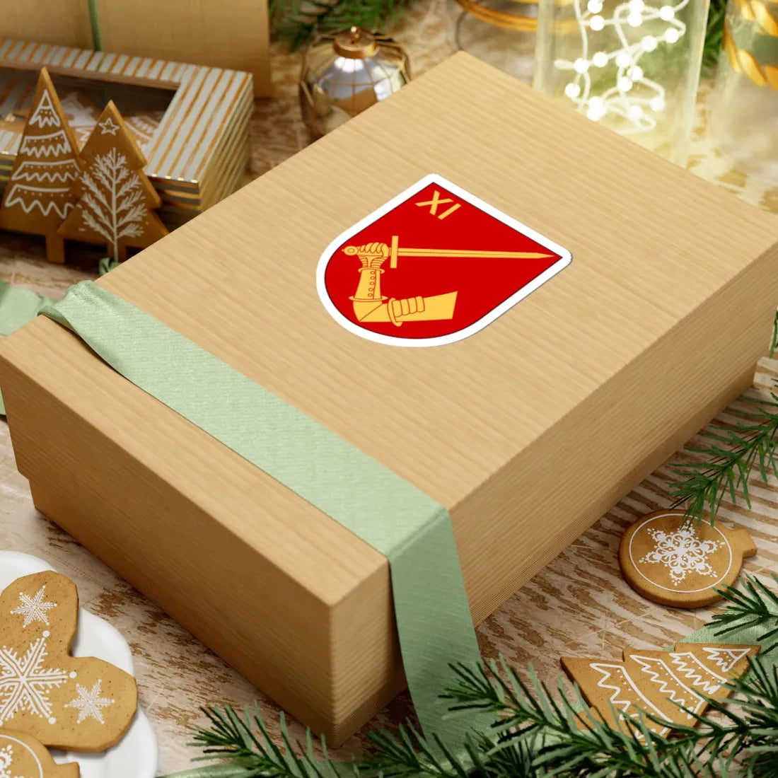 Norrbottens regemente 191. mekaniserade bataljonen 1911. pansarskyttekompaniet vapen (Sweden) (Coat of Arms) STICKER Vinyl Kiss-Cut Decal - The Sticker Space