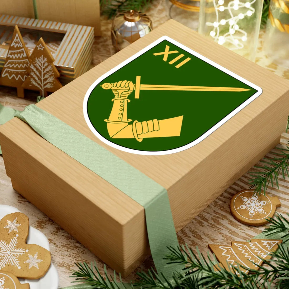 Norrbottens regemente 191. mekaniserade bataljonen 1912. pansarskyttekompaniet vapen (Sweden) (Coat of Arms) STICKER Vinyl Kiss-Cut Decal - The Sticker Space