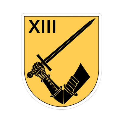 Norrbottens regemente 191. mekaniserade bataljonen 1913. stridsvagnskompaniet vapen (Sweden) (Coat of Arms) STICKER Vinyl Kiss-Cut Decal 4 Inch White - The Sticker Space