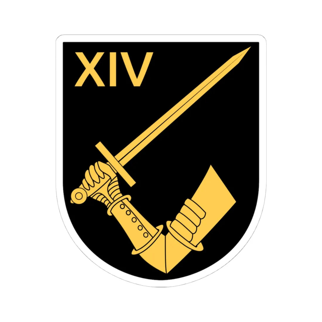 Norrbottens regemente 191. mekaniserade bataljonen 1914. stridsvagnskompaniet vapen (Sweden) (Coat of Arms) STICKER Vinyl Kiss-Cut Decal 4 Inch White - The Sticker Space