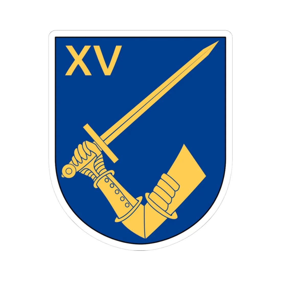 Norrbottens regemente 191. mekaniserade bataljonen 1915. trosskompaniet vapen (Sweden) (Coat of Arms) STICKER Vinyl Kiss-Cut Decal 3 Inch White - The Sticker Space