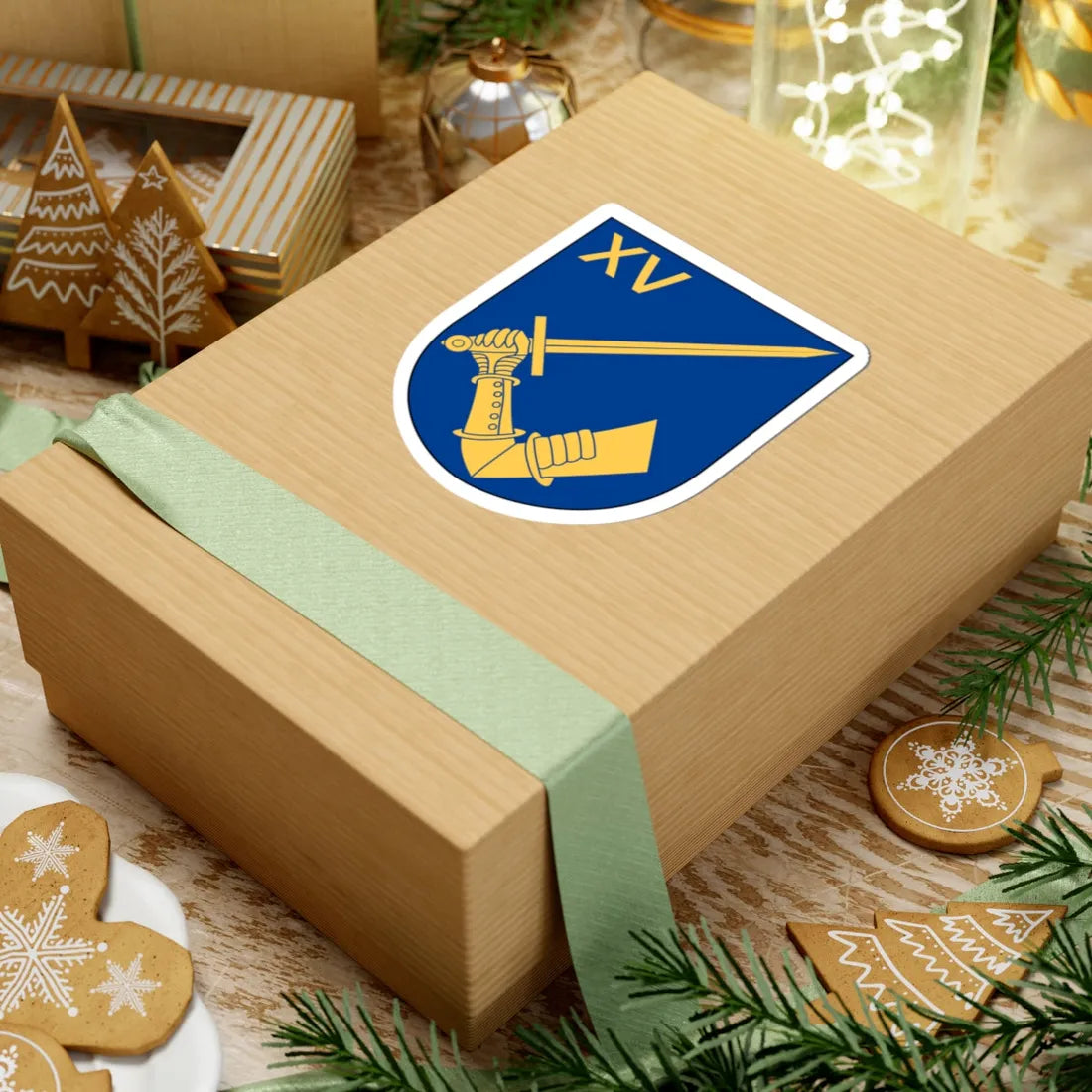 Norrbottens regemente 191. mekaniserade bataljonen 1915. trosskompaniet vapen (Sweden) (Coat of Arms) STICKER Vinyl Kiss-Cut Decal - The Sticker Space