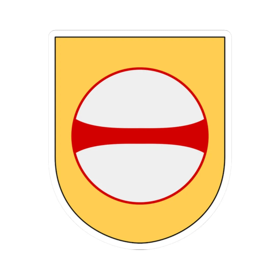 Norrbottens regemente 193. jägarbataljonen Umeå skvadron vapen (Sweden) (Coat of Arms) STICKER Vinyl Kiss-Cut Decal 2 Inch White - The Sticker Space