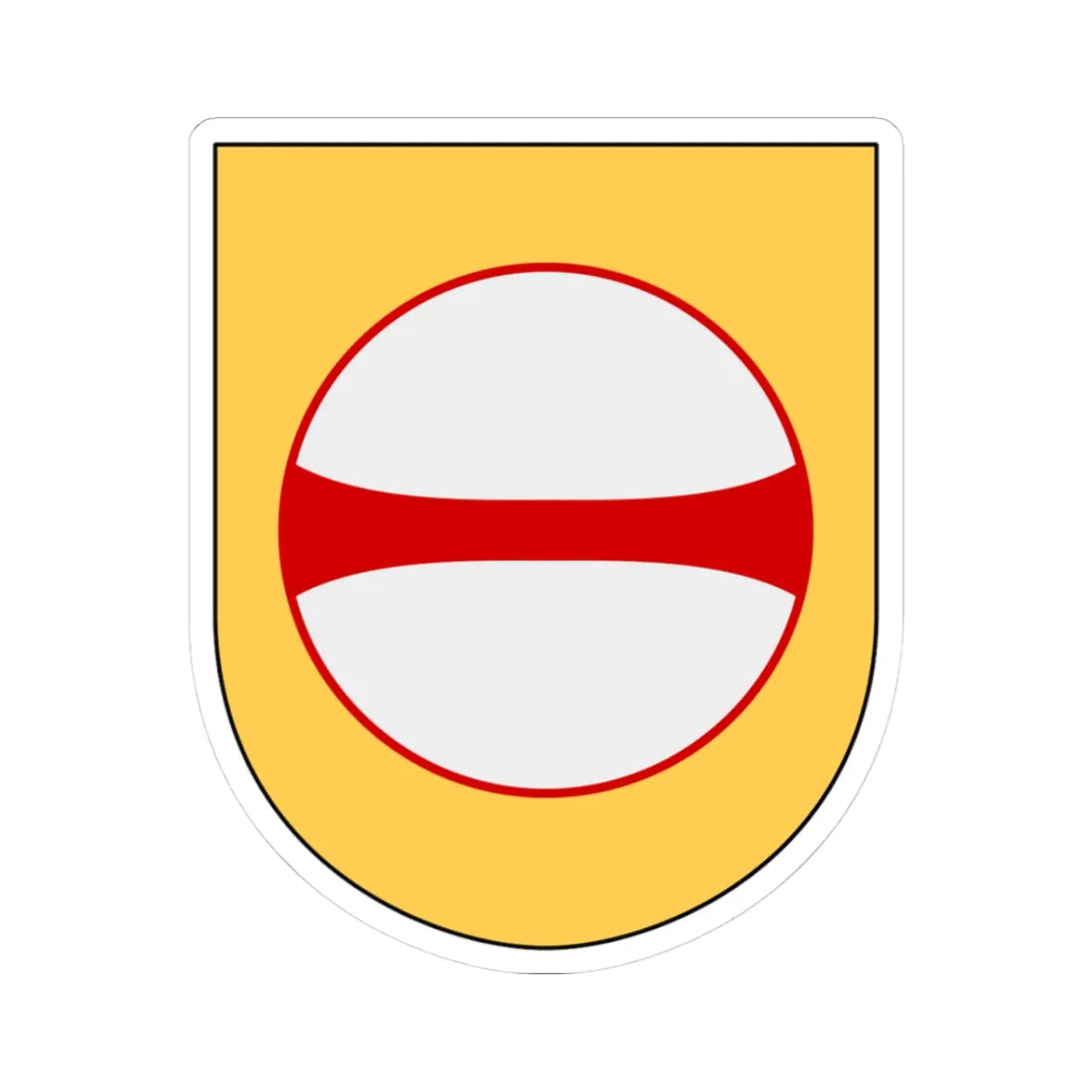 Norrbottens regemente 193. jägarbataljonen Umeå skvadron vapen (Sweden) (Coat of Arms) STICKER Vinyl Kiss-Cut Decal 3 Inch White - The Sticker Space