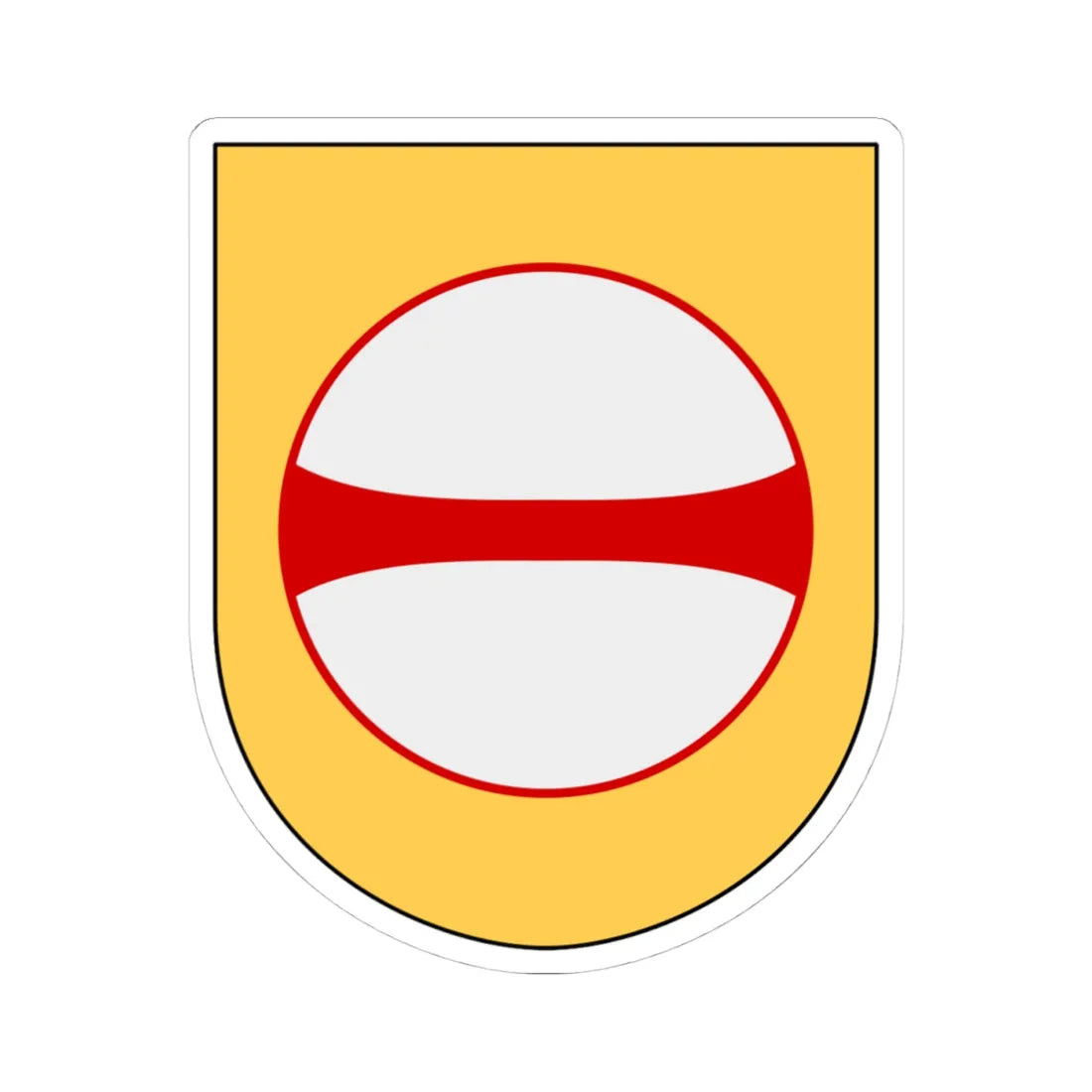 Norrbottens regemente 193. jägarbataljonen Umeå skvadron vapen (Sweden) (Coat of Arms) STICKER Vinyl Kiss-Cut Decal 4 Inch White - The Sticker Space