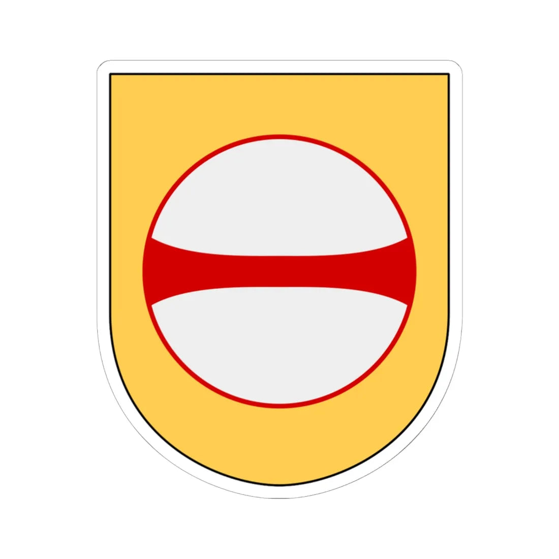 Norrbottens regemente 193. jägarbataljonen Umeå skvadron vapen (Sweden) (Coat of Arms) STICKER Vinyl Kiss-Cut Decal 6 Inch White - The Sticker Space