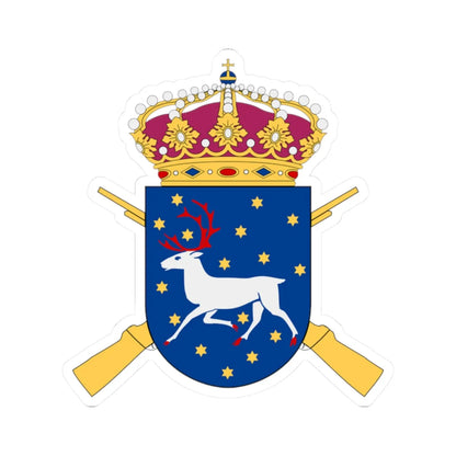 Norrbottens regemente vapen pre 1994 (Sweden) (Coat of Arms) STICKER Vinyl Kiss-Cut Decal 2 Inch White - The Sticker Space