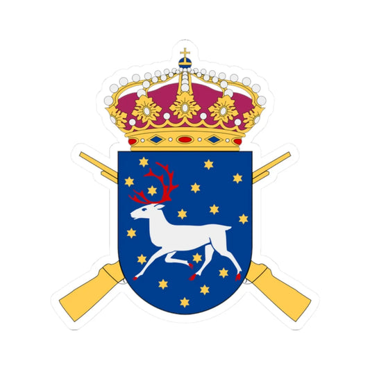 Norrbottens regemente vapen pre 1994 (Sweden) (Coat of Arms) STICKER Vinyl Kiss-Cut Decal 2 Inch White - The Sticker Space