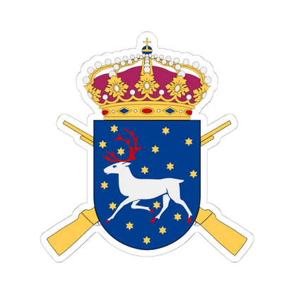 Norrbottens regemente vapen pre 1994 (Sweden) (Coat of Arms) STICKER Vinyl Kiss-Cut Decal 6 Inch White - The Sticker Space