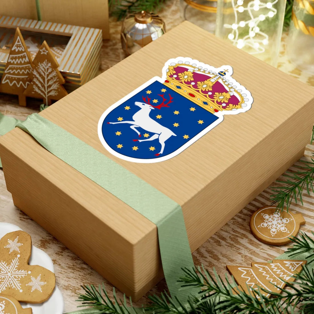 Norrbottens regemente vapen (Sweden) (Coat of Arms) STICKER Vinyl Kiss-Cut Decal - The Sticker Space