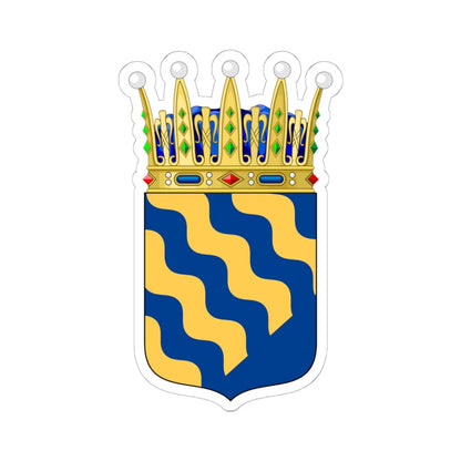 Norrbottens vapen crowned (Sweden) (Coat of Arms) STICKER Vinyl Kiss-Cut Decal 6 Inch White - The Sticker Space