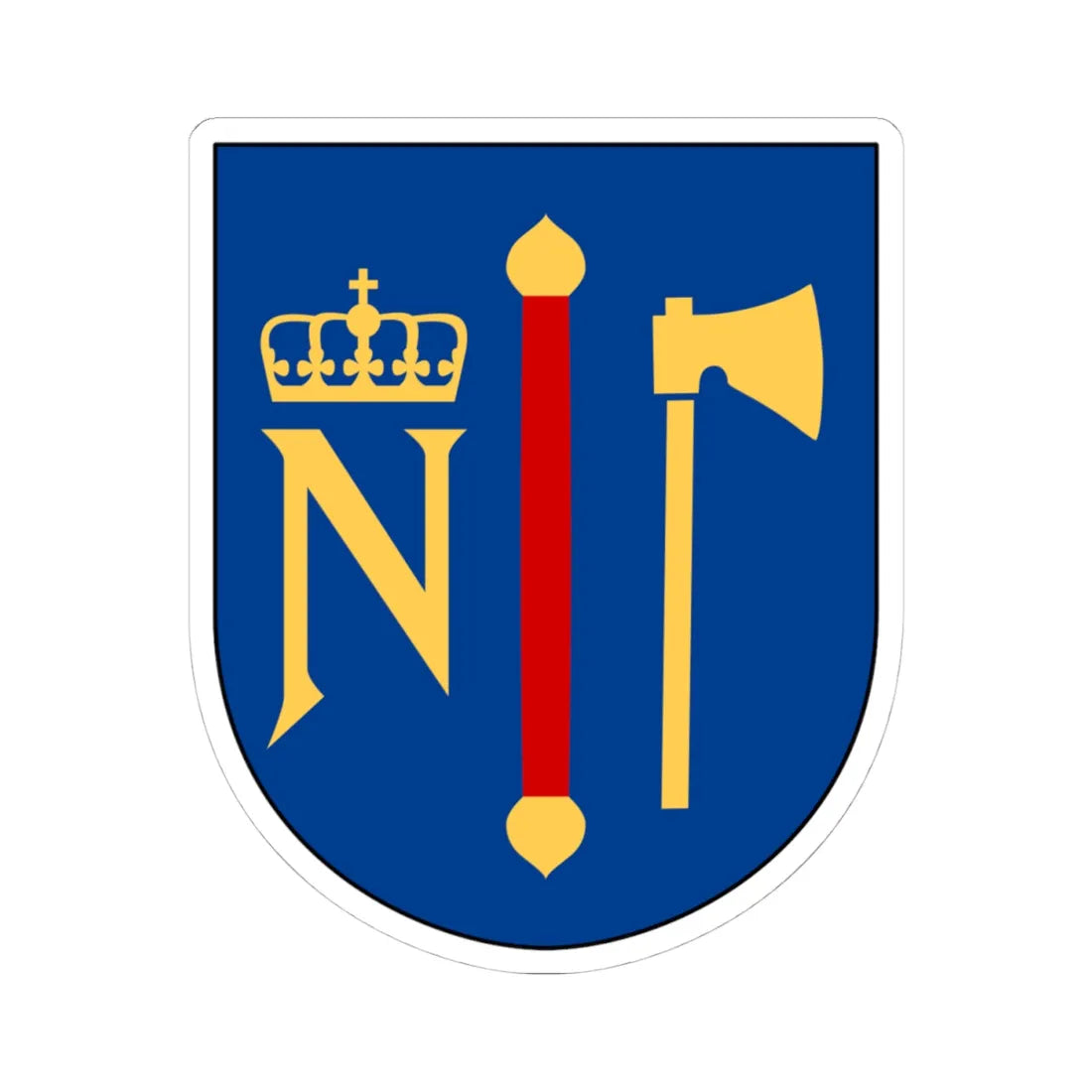 Norrköping vapen äldre (Sweden) (Coat of Arms) STICKER Vinyl Kiss-Cut Decal 4 Inch White - The Sticker Space