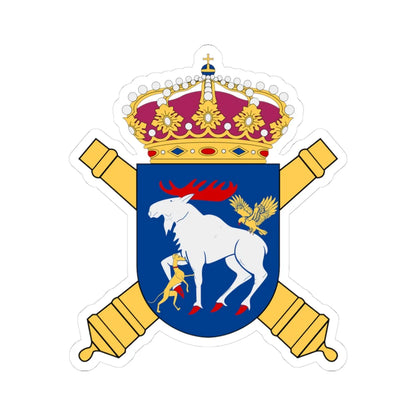 Norrlands artilleriregemente vapen (Sweden) (Coat of Arms) STICKER Vinyl Kiss-Cut Decal 3 Inch White - The Sticker Space