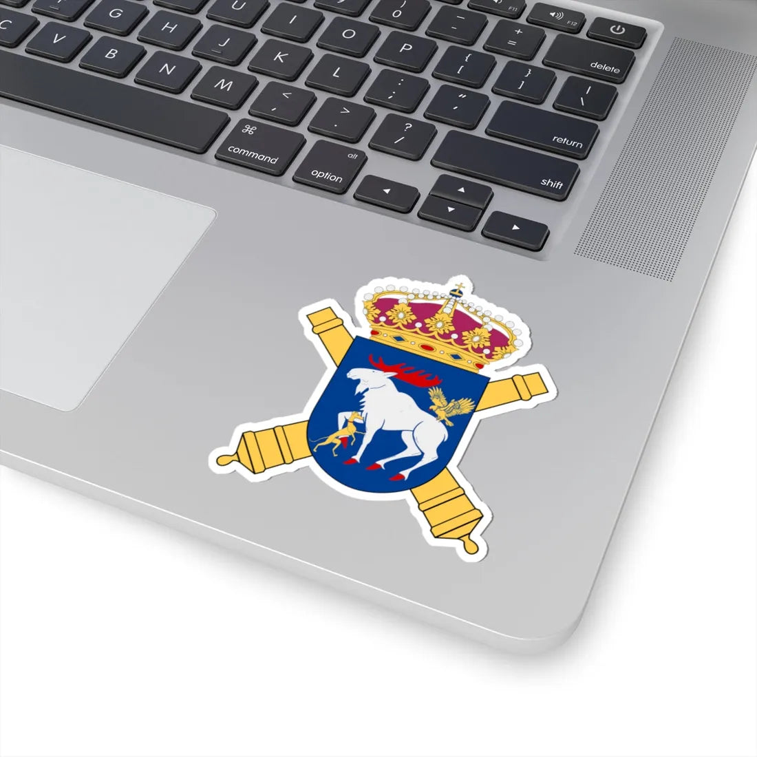 Norrlands artilleriregemente vapen (Sweden) (Coat of Arms) STICKER Vinyl Kiss-Cut Decal - The Sticker Space