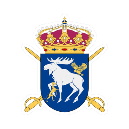 Norrlands dragonregemente vapen 2021- (Sweden) (Coat of Arms) STICKER Vinyl Kiss-Cut Decal 2 Inch White - The Sticker Space