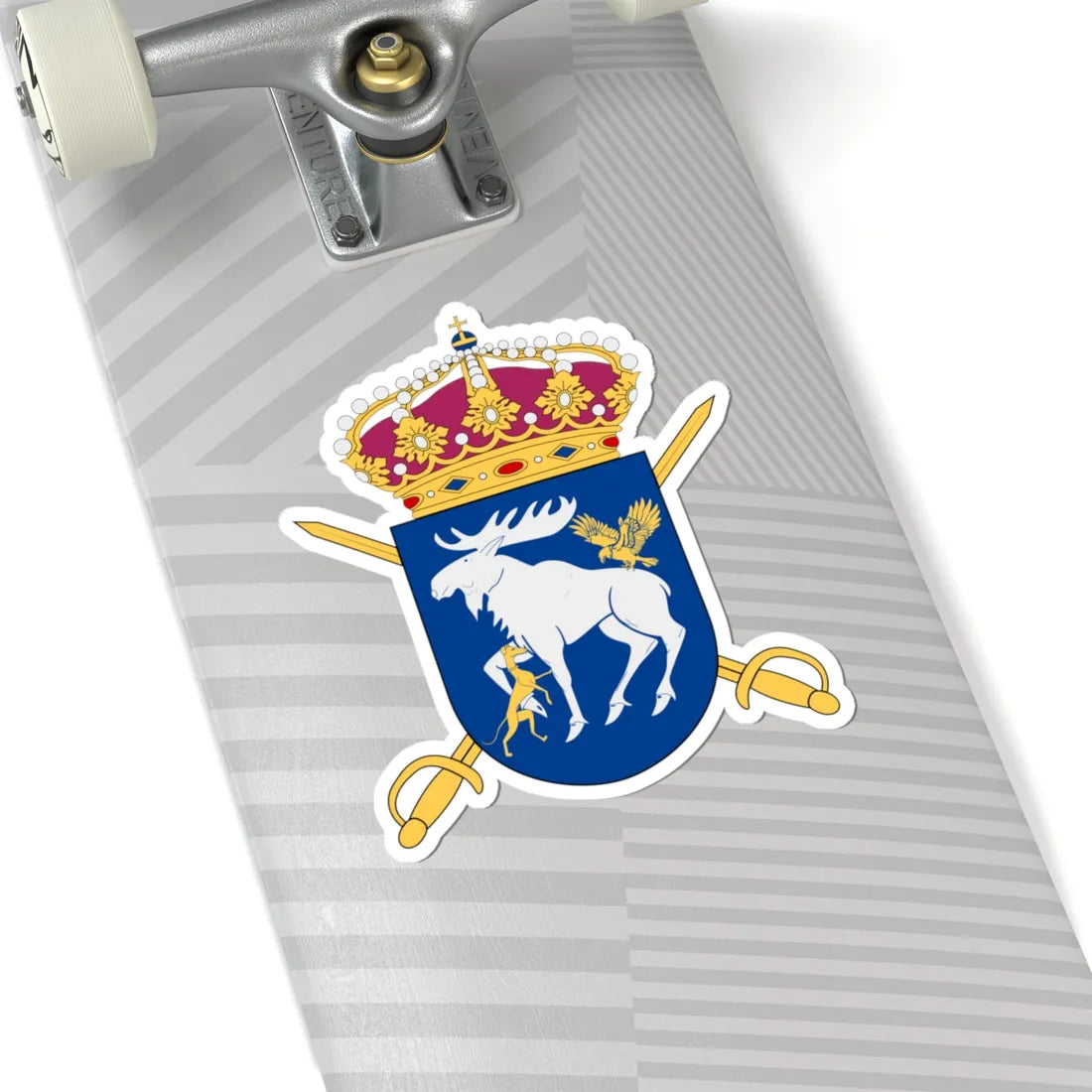 Norrlands dragonregemente vapen 2021- (Sweden) (Coat of Arms) STICKER Vinyl Kiss-Cut Decal - The Sticker Space