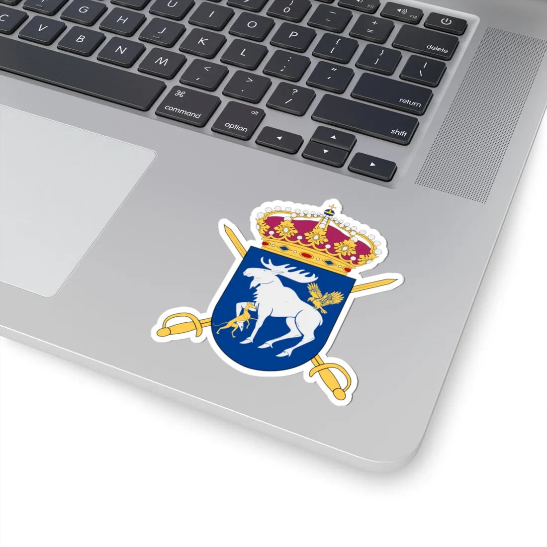 Norrlands dragonregemente vapen 2021- (Sweden) (Coat of Arms) STICKER Vinyl Kiss-Cut Decal - The Sticker Space