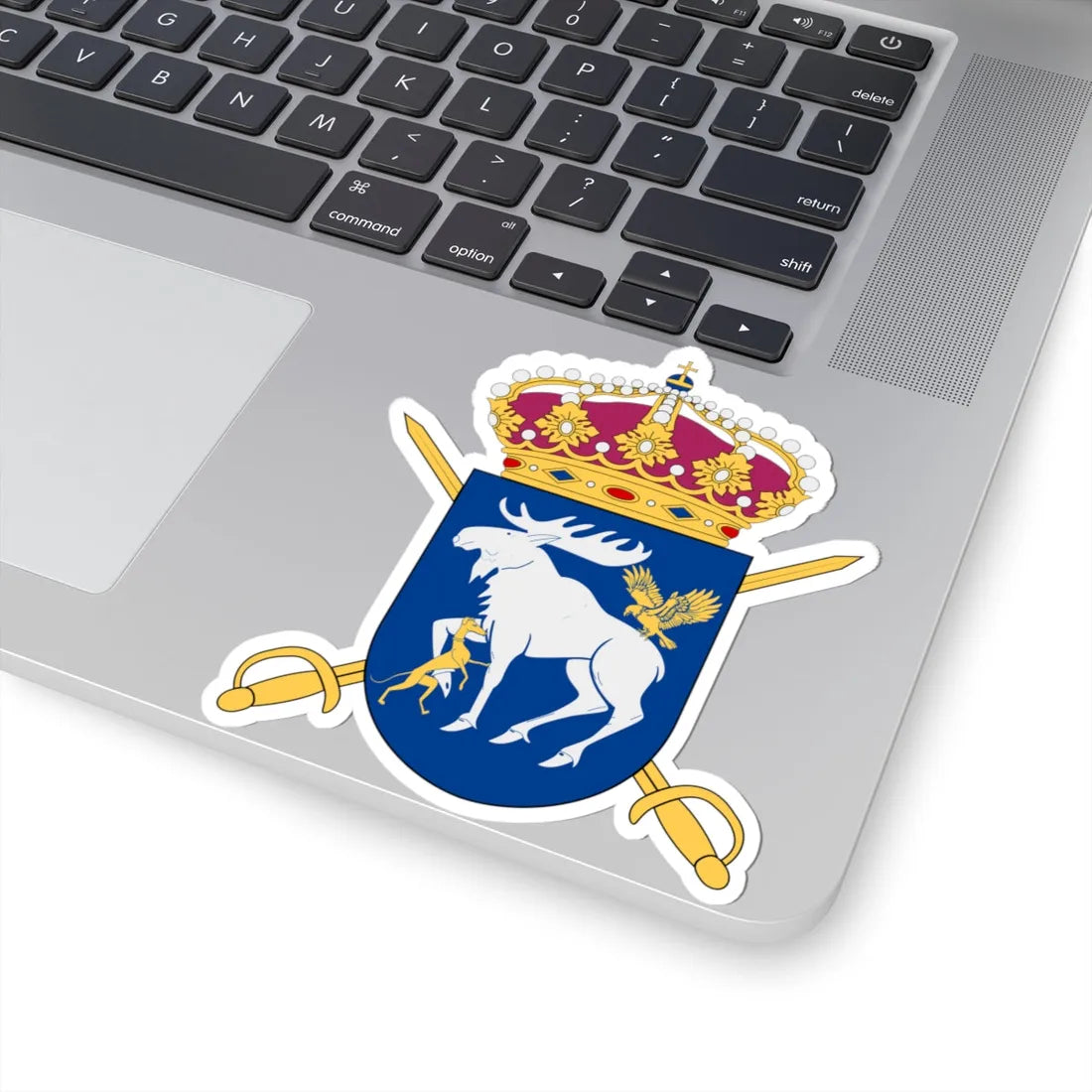 Norrlands dragonregemente vapen 2021- (Sweden) (Coat of Arms) STICKER Vinyl Kiss-Cut Decal - The Sticker Space