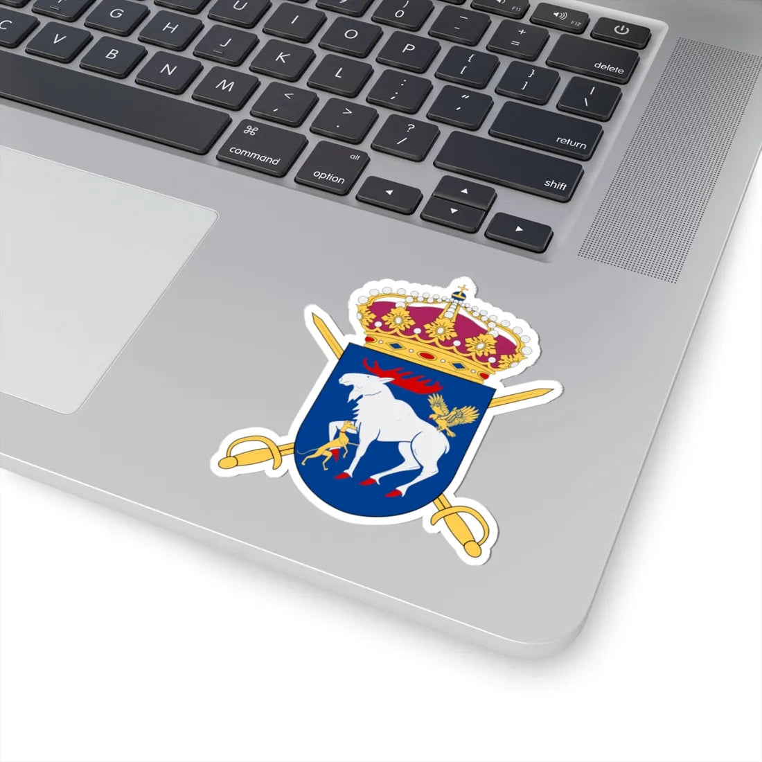 Norrlands dragonregemente vapen (Sweden) (Coat of Arms) STICKER Vinyl Kiss-Cut Decal - The Sticker Space
