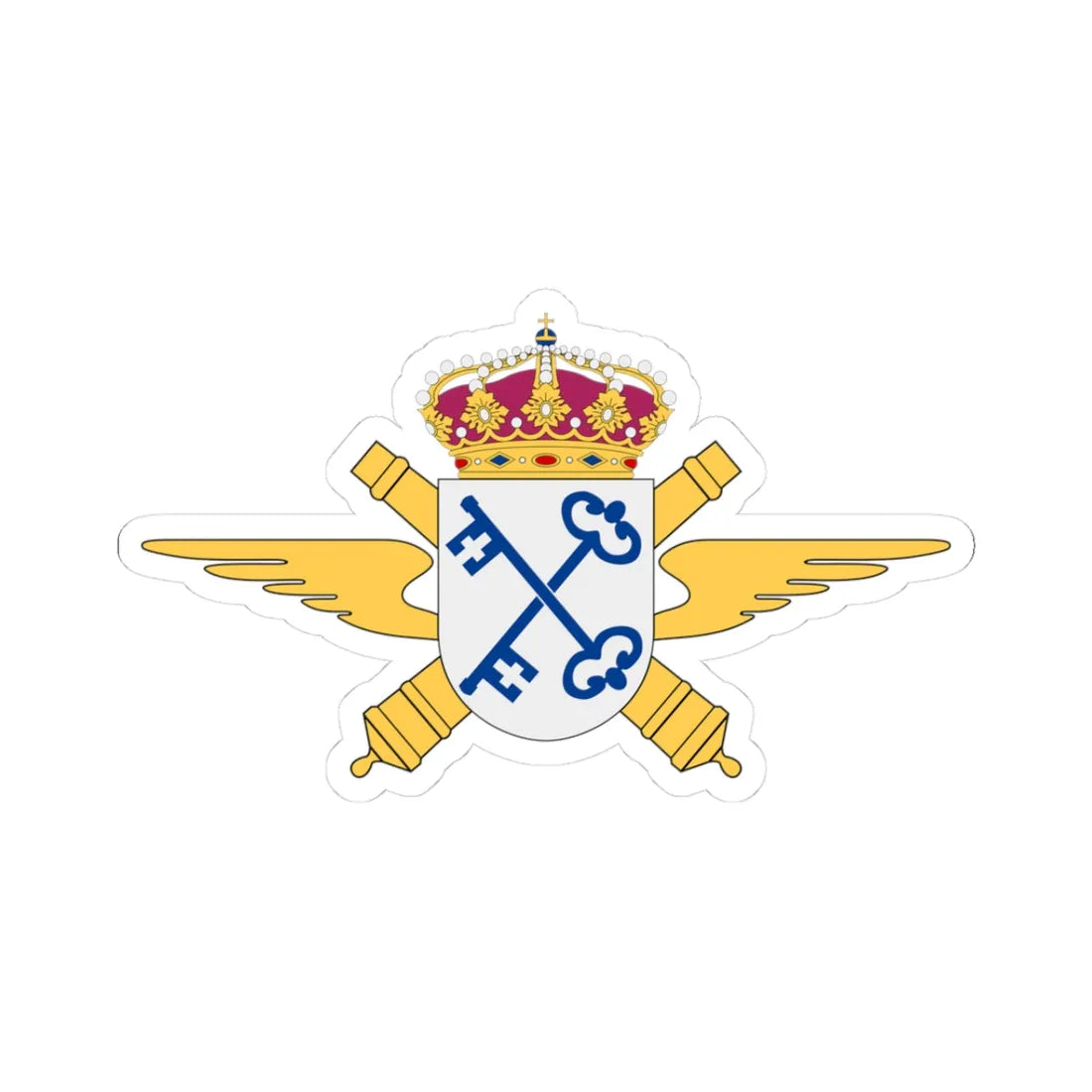 Norrlands luftvärnsbataljon vapen (Sweden) (Coat of Arms) STICKER Vinyl Kiss-Cut Decal 3 Inch White - The Sticker Space