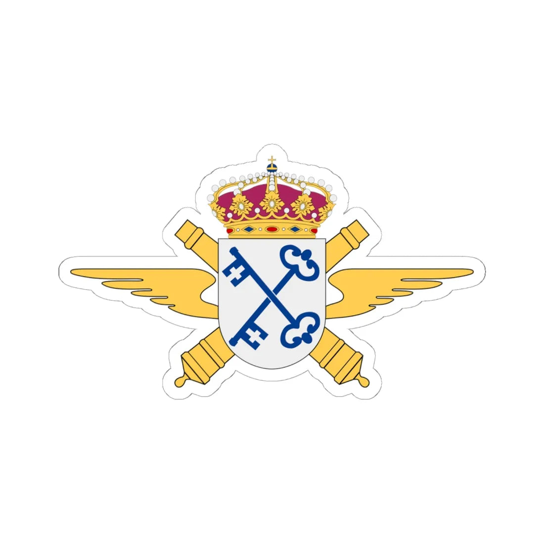 Norrlands luftvärnsbataljon vapen (Sweden) (Coat of Arms) STICKER Vinyl Kiss-Cut Decal 6 Inch White - The Sticker Space