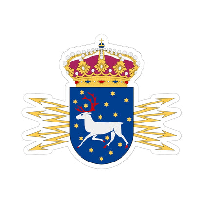 Norrlands signalbataljon vapen (Sweden) (Coat of Arms) STICKER Vinyl Kiss-Cut Decal 6 Inch White - The Sticker Space