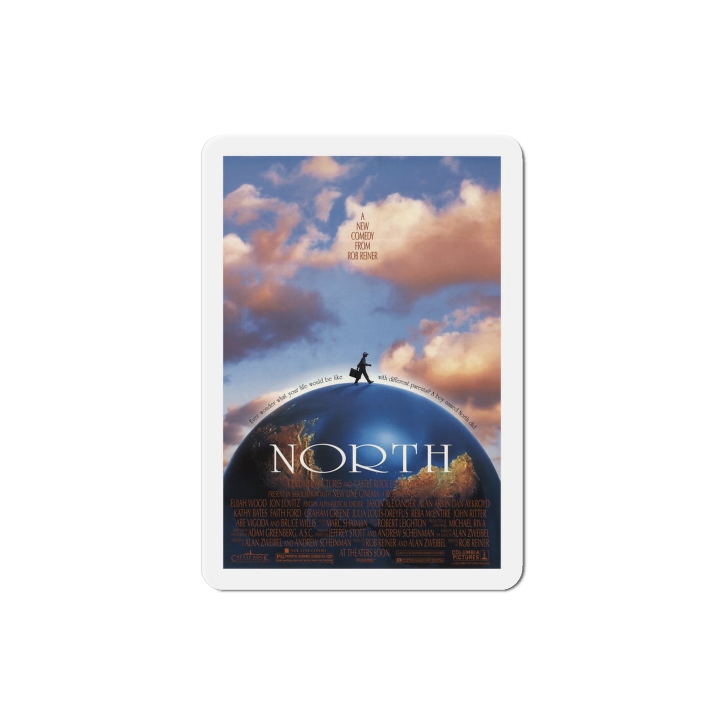 North 1994 Movie Poster Die-Cut Magnet-The Sticker Space