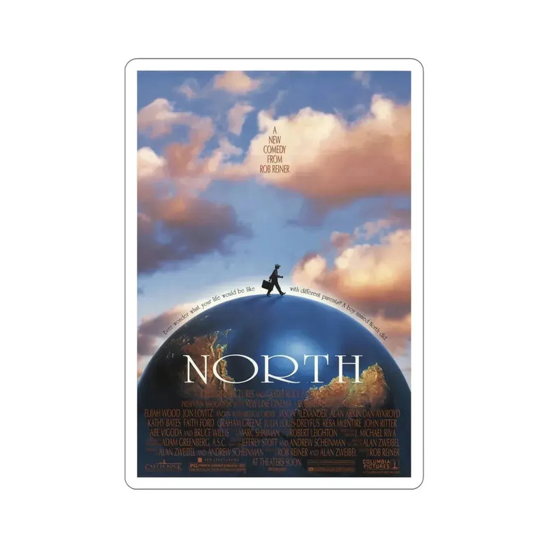 North 1994 Movie Poster STICKER Vinyl Die-Cut Decal - The Sticker Space