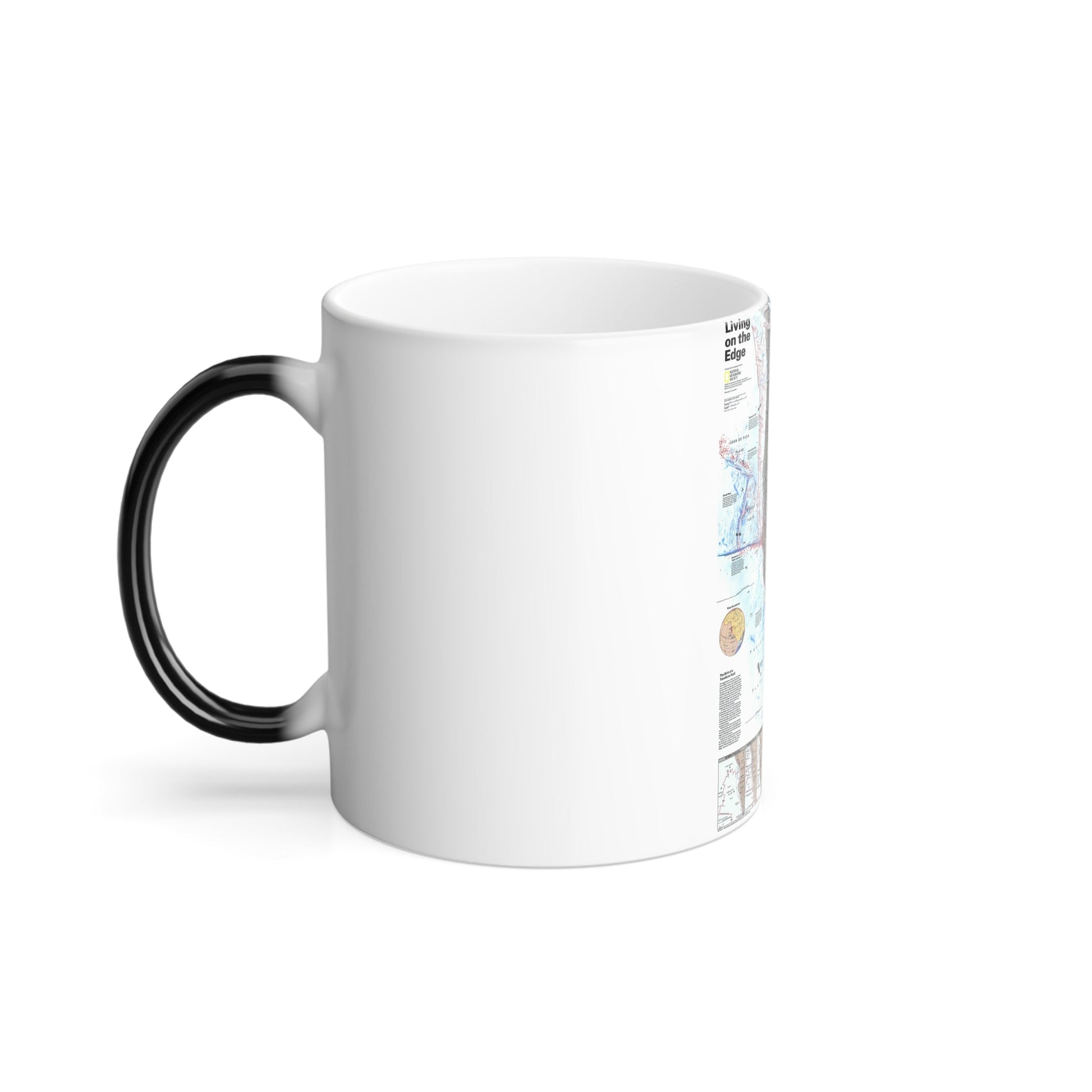 North Amerca - Living on the Edge (1995) (Map) Color Changing Mug 11oz-11oz-The Sticker Space